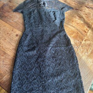 Sandro Black Lace Collar Dress – Size Small
